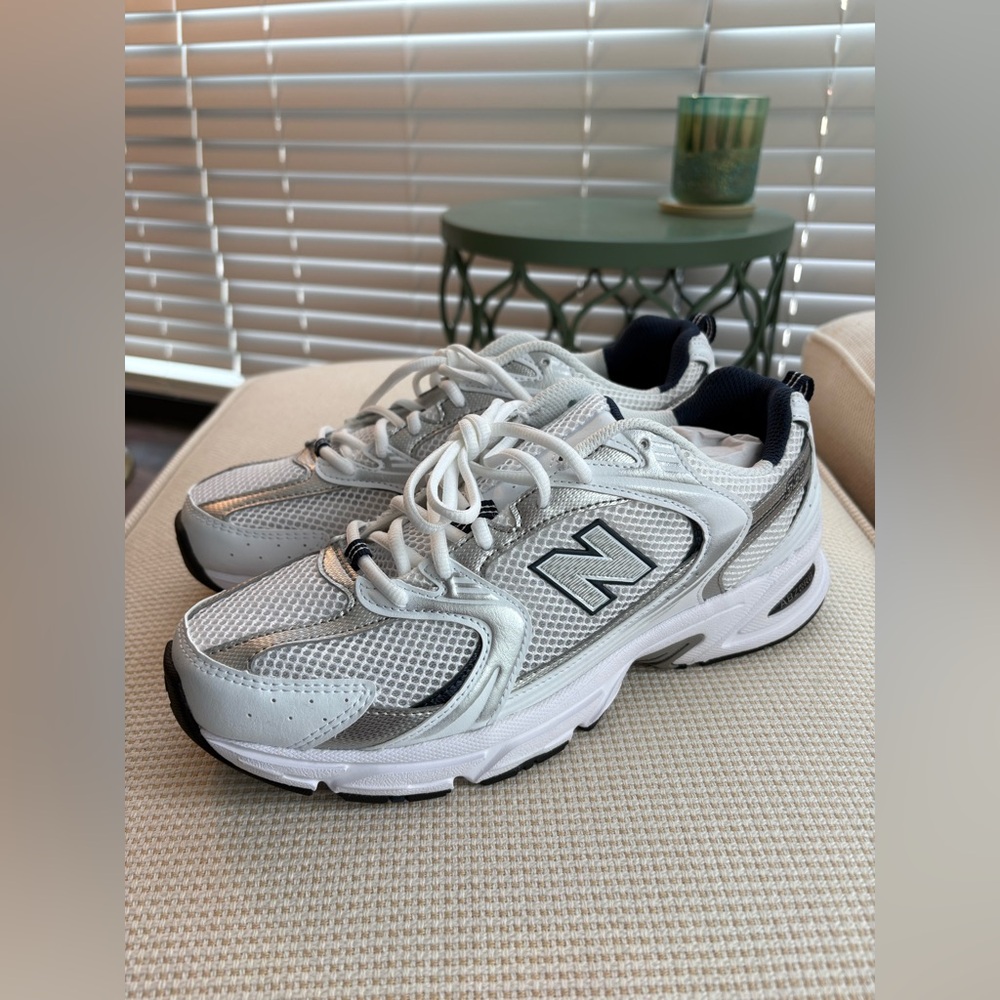 Nike New Balance White and Navy Sneakers